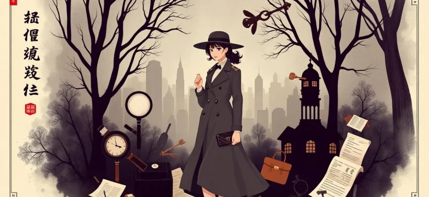 女性探偵のスリラーフィルム