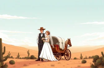 ウェスタン映画の新婚カップル