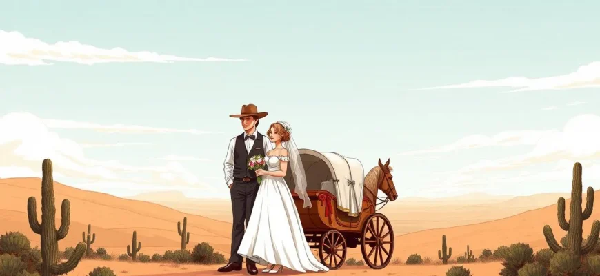 ウェスタン映画の新婚カップル