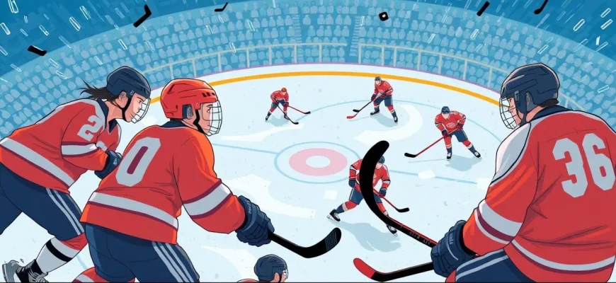 アクション映画のホッケー選手たち