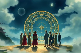 魔法の保護円を描く神秘的な映画の世界