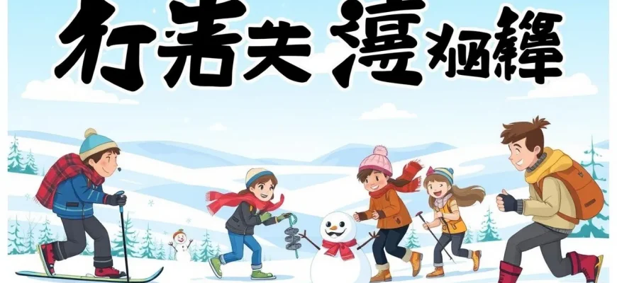 冬の休暇を楽しむアドベンチャー映画