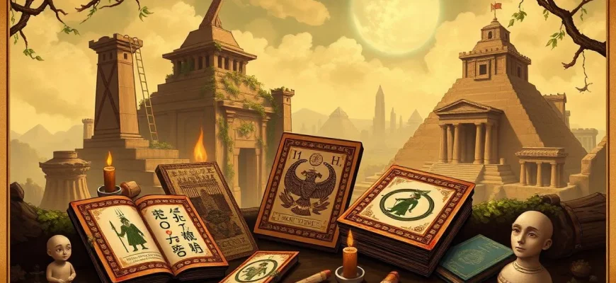 古代文明のカードを探るミステリ映画