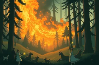 森の火災を描いたファンタジー映画