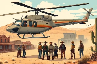 ヘリコプターの西部劇映画