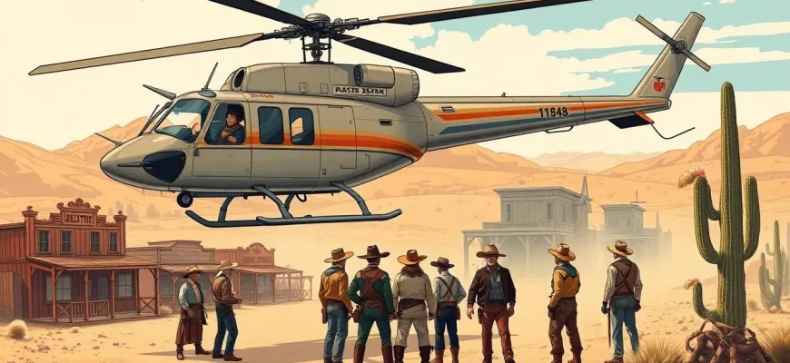 ヘリコプターの西部劇映画