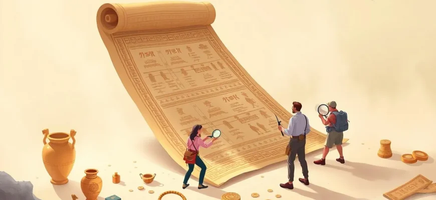 古代のパピルスの冒険映画