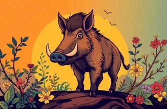 野生のイノシシを探求する冒険映画