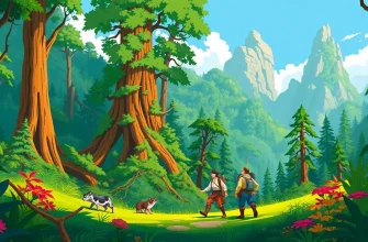 古代の木々を探る冒険映画