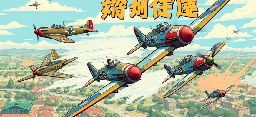 戦争時代の飛行士の冒険映画