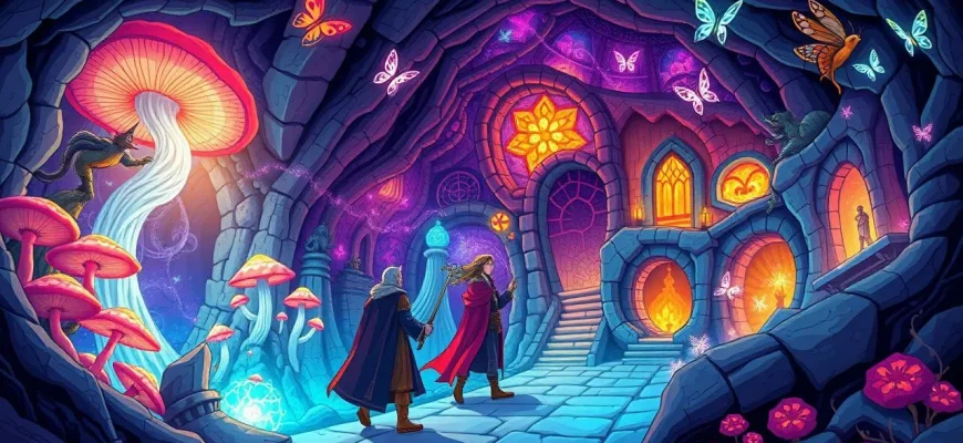 地下迷宮を探るファンタジー映画の旅