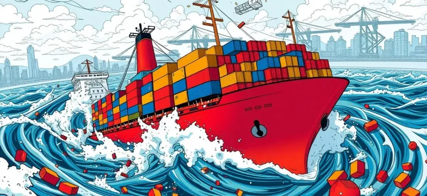 災害映画：コンテナ船の危機