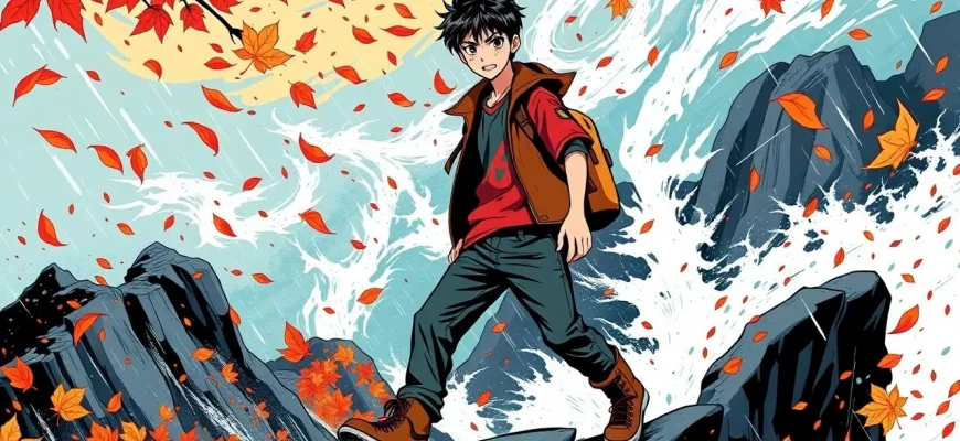 秋の嵐の中の冒険映画