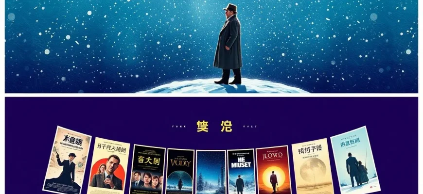 雪の嵐の探偵映画