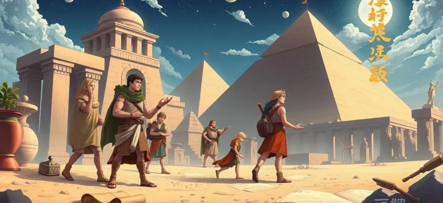 古代の謎を解く冒険映画