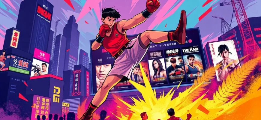 キックボクシングのスリラーフィルム