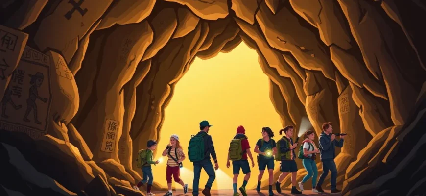 神秘的な洞窟の冒険映画